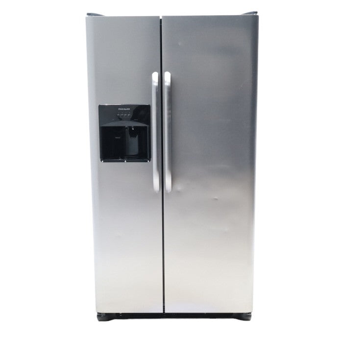 Frigidaire Easy Care Stainless Steel 26 cu ft Side by Side Refrigerator with Ice and Water Dispenser - Certified Refurbished