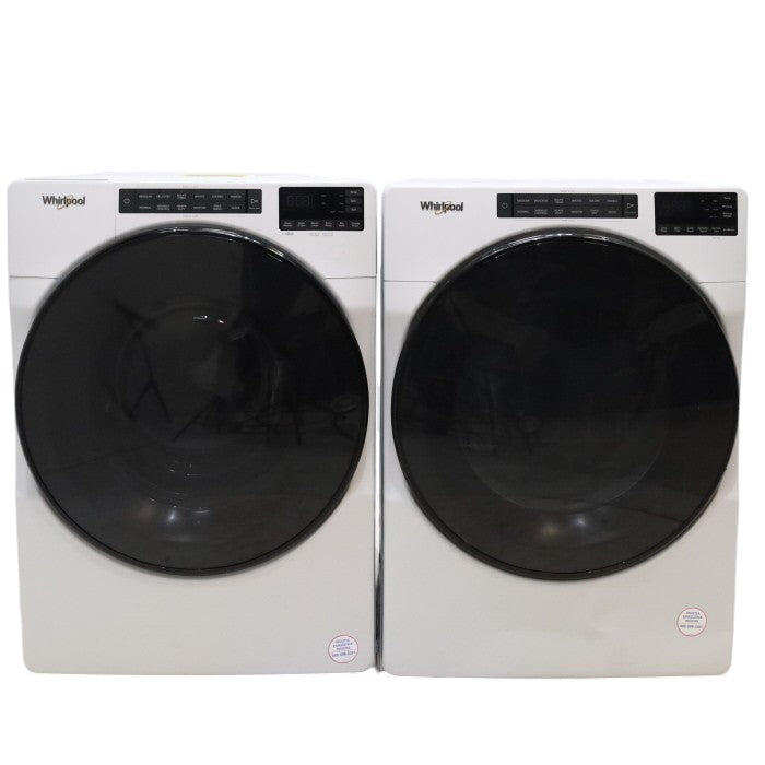 Whirlpool ENERGY STAR 4.5 Cu. Ft. Front Load Washer with Quick Wash Cycle and 7.4 Cu. Ft. ENERGY STAR Electric Wrinkle Shield Dryer with Advanced Moisture Sensing - Scratch and Dent - Minor