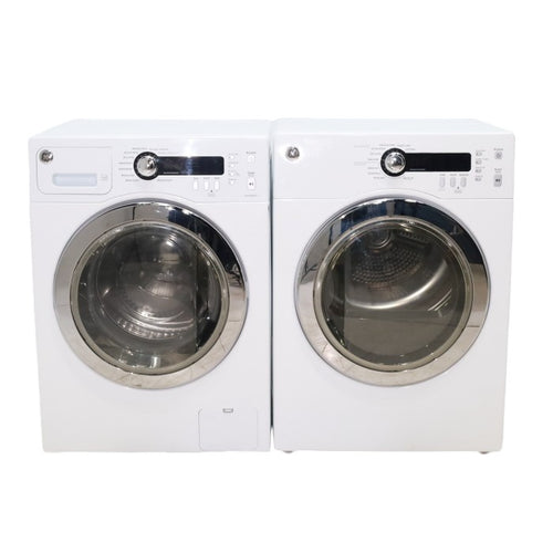 Pictures of 24 Inch Wide Stackable GE 2.2 cu. ft. ENERGY STAR Front Load Washer with Internal Water Heater and Compact 4.0 cu ft Capacity Electric Stackable Dryer with Antibacterial Option - Certified Refurbished - Neu Appliance Outlet - Discount Appliance Outlet in Austin, Tx
