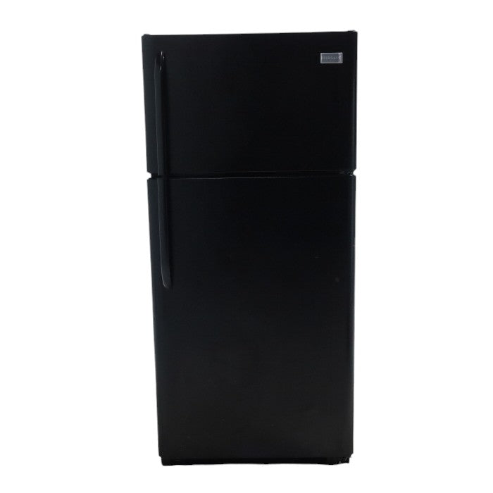 30" Wide Frigidaire 18 cu ft Black Top Freezer and Bottom Refrigerator with Store-More Humidity Controlled Crisper Drawers - Certified Refurbished