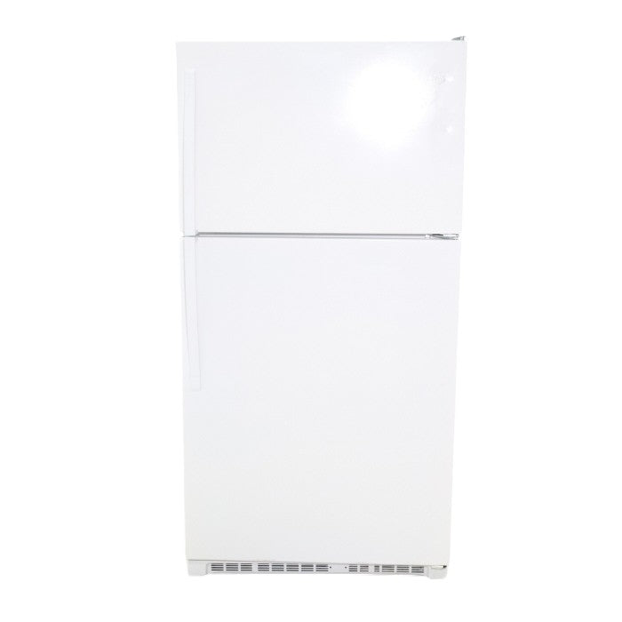 33" Wide Whirlpool Top Freezer 20.5 cu ft Refrigerator with Ice Maker and Frameless Glass Shelves and Flexi-Slide Bin - Certified Refurbished