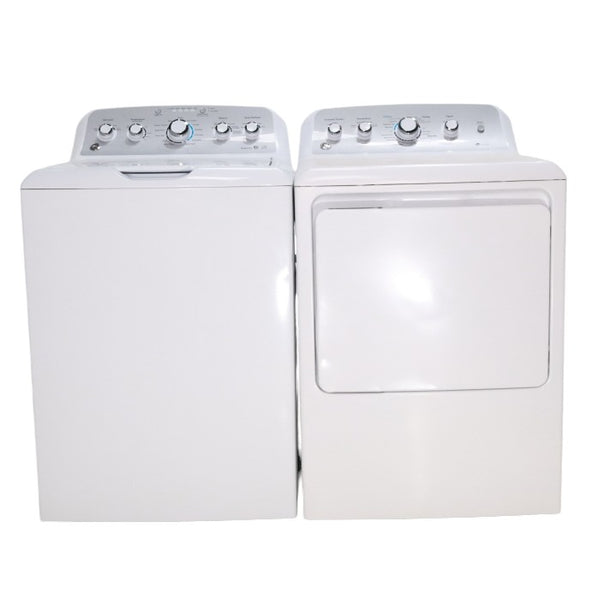 GE ENERGY STAR  4.2 cu. ft. Top Load Washing Machine with Stain Removal Guide and HE GE 7.2 cu. ft. Electric Dryer with HE Sensor Dry - Certified Refurbished
