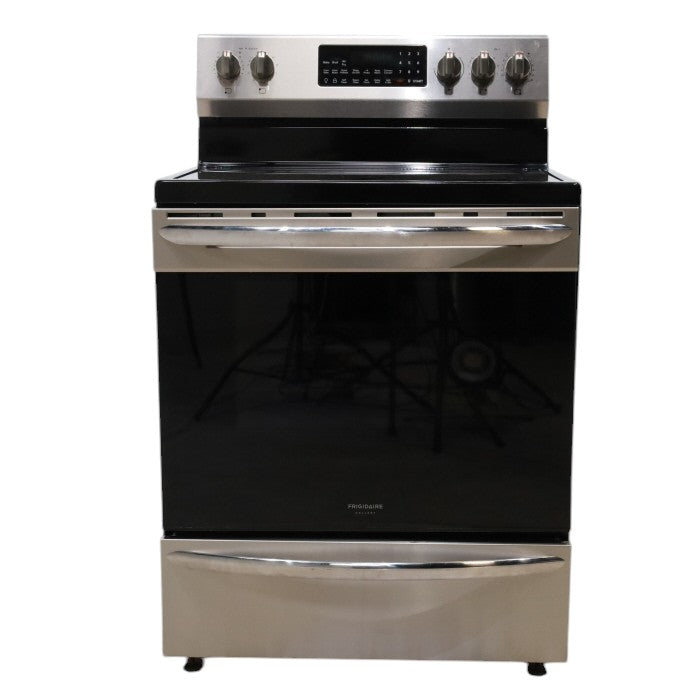 Frigidaire Gallery Stainless 30" Freestanding Electric Smooth Top Range with 5.7 cu ft True Convection Air Fry Oven - Certified Refurbished