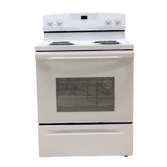 White Amana 30-inch Electric Range with Temp Assure Cooking System - Scratch & Dent - Minor