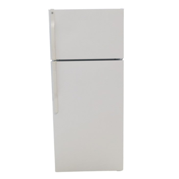 28" Wide GE® White ENERGY STAR® 18.1 Cu. Ft. Top-Freezer Refrigerator with Adjustable Shelves - Certified Refurbished