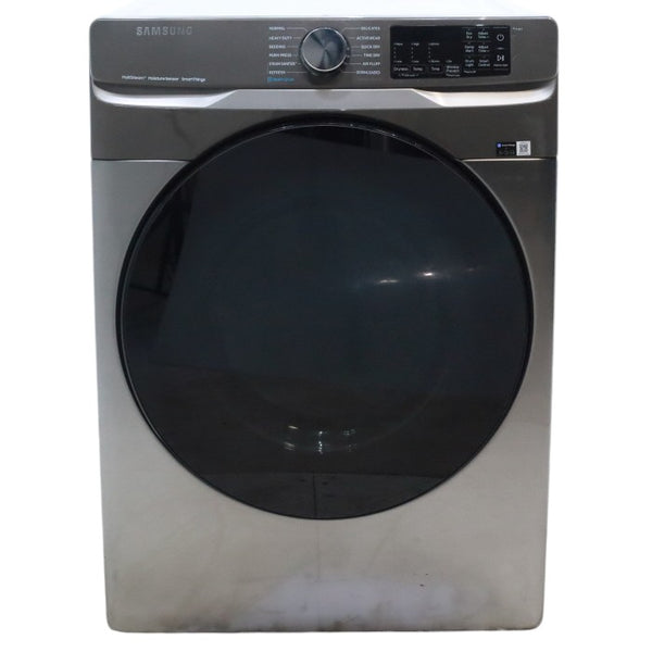 Platinum Samsung 7.5 cu. ft. Front Load Electric Dryer with Steam- Scratch & Dent - Minor