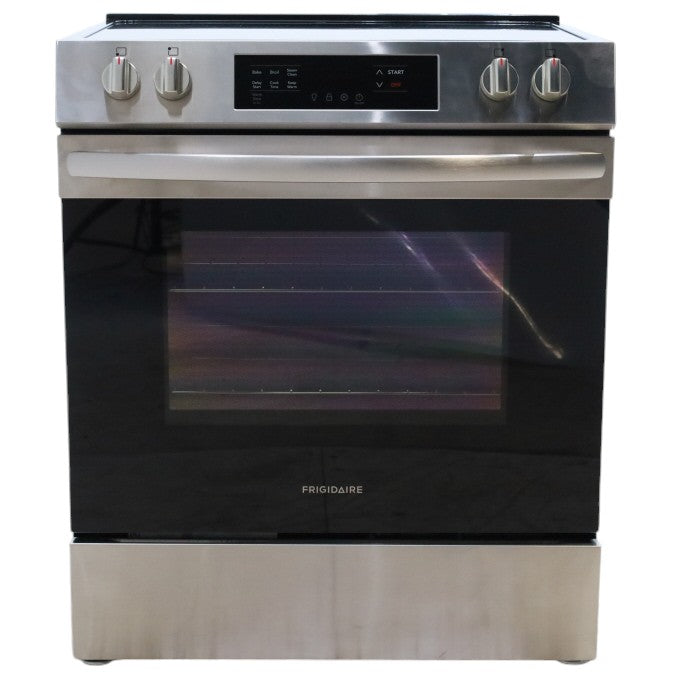 Pictures of Frigidaire Stainless Steel 30" Slide In Electric Range with Steam Clean, 5 Cooktop Elements and Front Controls - Scratch & Dent - Minor - Neu Appliance Outlet - Discount Appliance Outlet in Austin, Tx