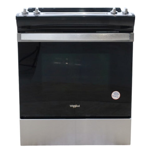 Pictures of Fingerprint Resistant Stainless Steel Whirlpool 30" Glass Top 4 Burners 4.8-cu ft Self-Cleaning Slide-in Electric Range  - Scratch & Dent - Minor - Neu Appliance Outlet - Discount Appliance Outlet in Austin, Tx