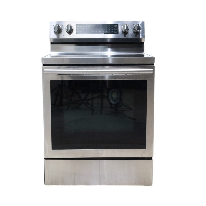 Pictures of Stainless Steel Samsung 5.9 cu. ft. Freestanding 5 Heating Element Smooth Cooktop Self Cleaning Electric Range with True Convection  - Certified Refurbished - Neu Appliance Outlet - Discount Appliance Outlet in Austin, Tx