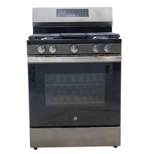 Pictures of GE® Fingerprint Resistant Slate 30" Free-Standing Gas Convection Range with No Preheat Air Fry and EasyWash™ Oven Tray- Scratch & Dent - Minor - Neu Appliance Outlet - Discount Appliance Outlet in Austin, Tx