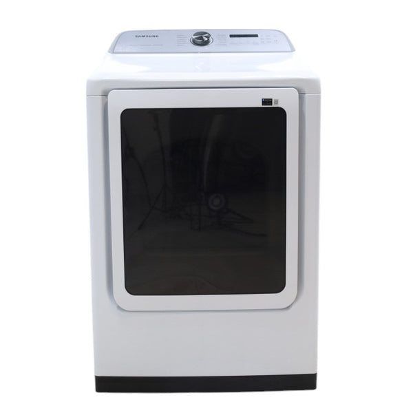 Samsung 7.4 cu. ft. Smart Electric Dryer with Steam Sanitize+ in White - Scratch & Dent - Minor