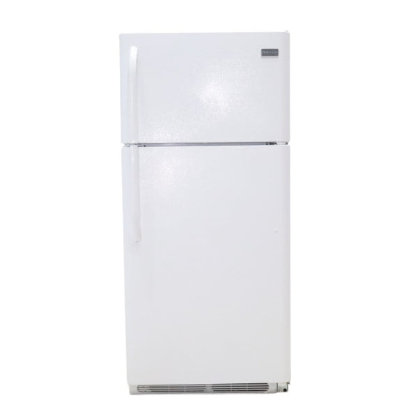 30' Wide White Frigidaire 18.2 cu ft Top Freezer Refrigerator with 2 Space Wise Adjustable Glass Shelves - Certified Refurbished