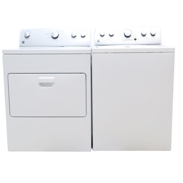 Kenmore Top Load 4.2 cu ft Capacity Washing Machine with Triple Action Agitator with Deep Fill Option and ENERGY STAR Kenmore 7.4 cu. ft. Electric Dryer with Auto-Dry - Certified Refurbished