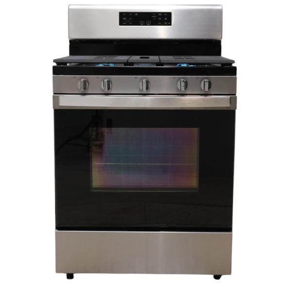 Fingerprint Resistant Stainless Steel Whirlpool 30-in 5 Burners 5-cu ft Self-cleaning Air Fry Convection Oven Freestanding Natural Gas Range  - Open Box