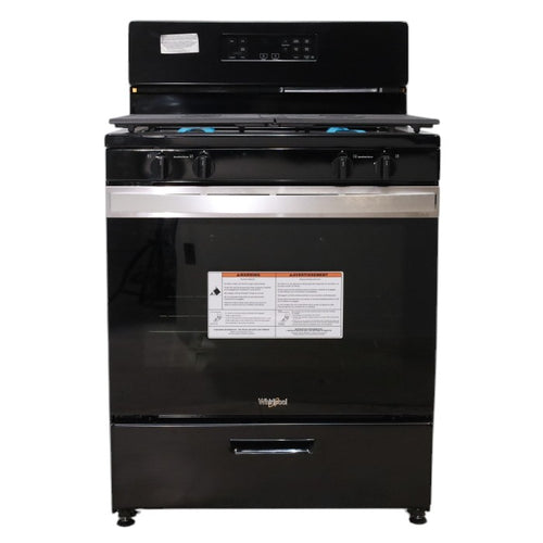 Pictures of Whirlpool Black 5.1 Cu. Ft. Freestanding Gas Range with Broiler Drawer and Frozen Bake Technology - Scratch & Dent - Minor - Neu Appliance Outlet - Discount Appliance Outlet in Austin, Tx