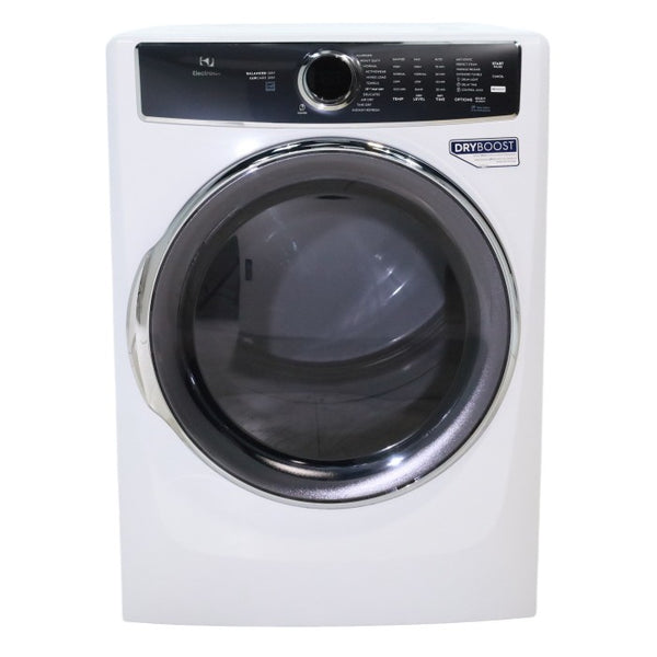 ENERGY STAR Electrolux 8.0 cu. ft. Front Load Electric Dryer with Perfect Steam  ELFE7637AW - Scratch & Dent - Minor