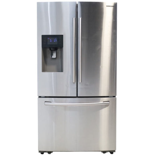 Pictures of Stainless Steel ENERGY STAR Samsung 24.6 cu. ft. 3 Door French Door Refrigerator with External Water and Ice Dispenser - Certified Refurbished - Neu Appliance Outlet - Discount Appliance Outlet in Austin, Tx