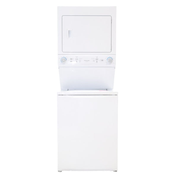 Frigidaire Stacked Laundry Center with 3.9 cu ft Capacity Washer and 5.6 cu ft Electric Dryer with Maxfill Option- Scratch & Dent - Minor