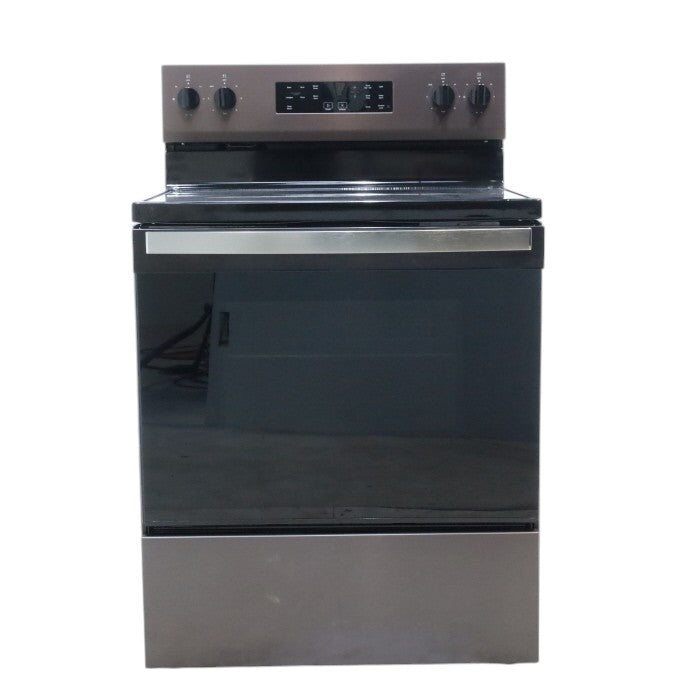 Whirlpool Black Stainless 30-inch Electric Range with Steam Clean with 2 FlexHeat™ Dual Radiant Elements - Open Box