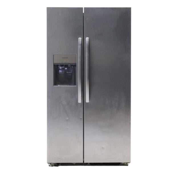 Stainless Steel ENERGY STAR Frigidaire 25.6 cu. ft. Side by Side Refrigerator with Exterior Water and Ice Dispenser - Scratch & Dent - Minor