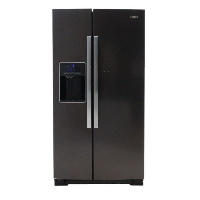 Pictures of Black Stainless Steel Whirlpool 28.49 cu. ft. Side by Side Refrigerator with In Door Ice and Water Dispenser - Certified Refurbished - Neu Appliance Outlet - Discount Appliance Outlet in Austin, Tx