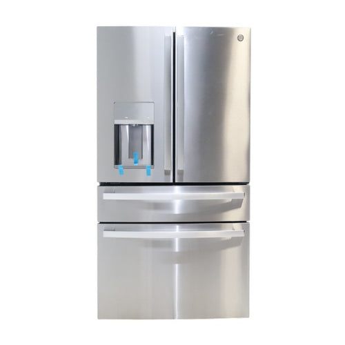 GE Profile™ ENERGY STAR® 27.9 Cu. Ft. Smart Fingerprint Resistant 4-Door French-Door Refrigerator with Door In Door and Hands Free Auto Fill - Scratch & Dent - Minor