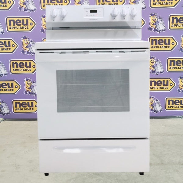 Frigidaire White 30 inch 5.3 cu. ft. 5-Burner Element Electric Range with Manual Clean FCRE3052AW - Scratch & Dent - (Minor)