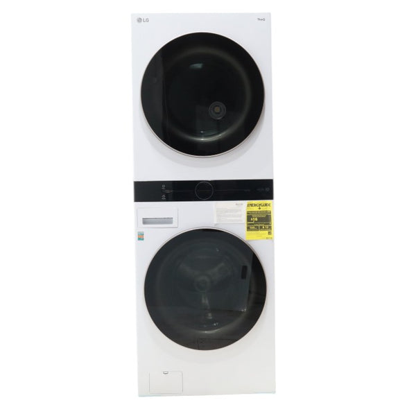 White LG Wash Tower Single Unit Front Load with Center Control™ 4.5 cu. ft. Washer and 7.4 cu. ft. Electric Dryer - Open Box