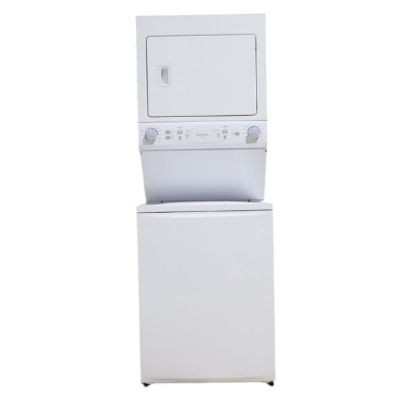 Frigidaire Stacked Laundry Center with 3.9 cu ft Capacity Washer and 5.6 cu ft Electric Dryer with Maxfill Option- Scratch & Dent - Minor
