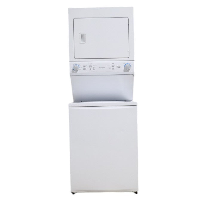 Frigidaire Stacked Laundry Center with 3.9 cu ft Capacity Washer and 5.6 cu ft Electric Dryer with Maxfill Option- Scratch & Dent - Minor