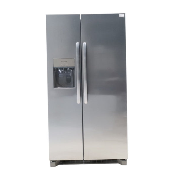 ENERGY STAR Frigidaire Fingerprint Resistant Stainless Steel 25.6 cu. ft. Side by Side Refrigerator with Water and Ice Dispenser - Scratch & Dent - Minor