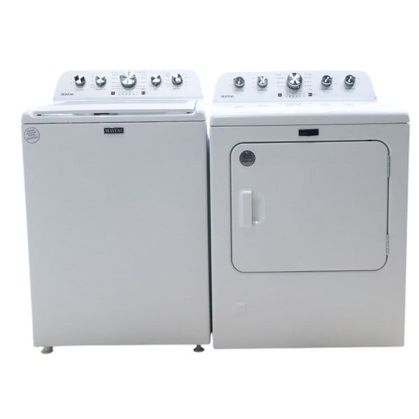 Maytag Top Load 4.7 cu. ft. Agitator Washer with Extra Power and Deep Fill Option and Gas Wrinkle Prevent 7.0 cu. ft Dryer with Extra Power Option - Open Box
