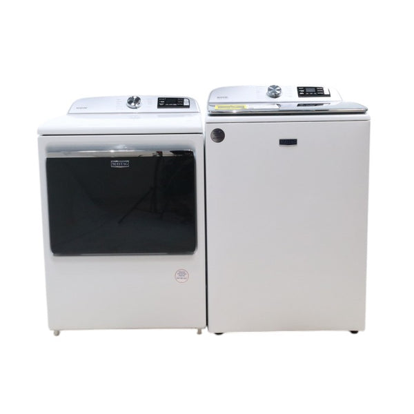 Maytag Smart Top Load ENERGY STAR 5.3 cu. ft. Impeller Washer with Extra Power and Deep Fill Option and Smart 7.4 cu. ft. Electric Dryer with Extra Power  and Advanced Moisture Sensing - Open Box