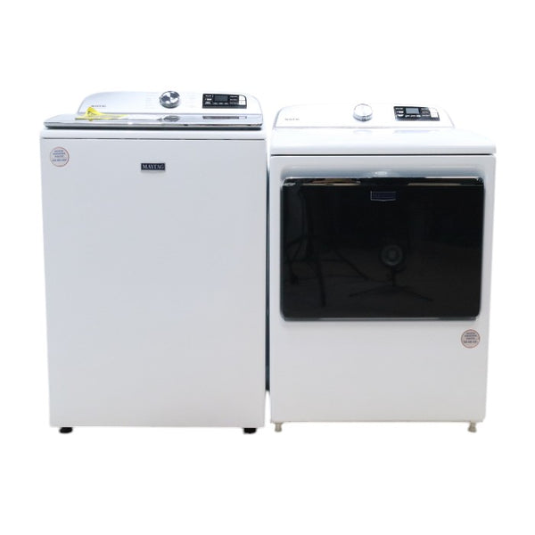 Maytag Smart Top Load ENERGY STAR 5.3 cu. ft. Impeller Washer with Extra Power and Deep Fill Option and Smart 7.4 cu. ft. Electric Dryer with Extra Power  and Advanced Moisture Sensing - Open Box
