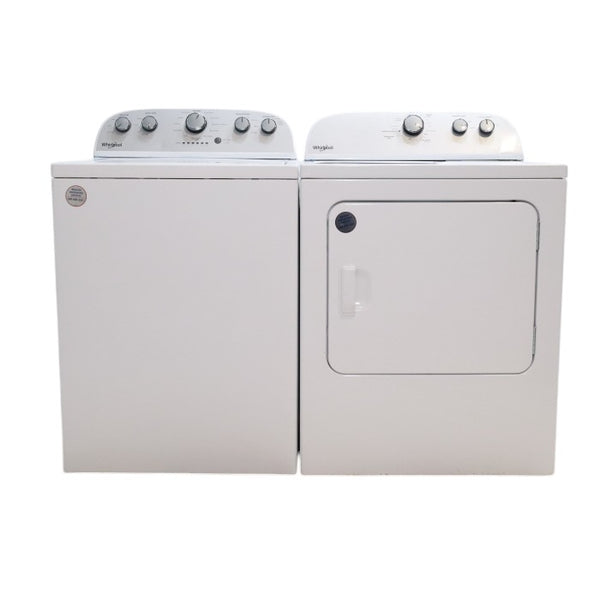 HE Whirlpool 3.5 cu. ft. Top Load Washing Machine with Deep Water Wash and 7 cu. ft. Electric Dryer with AutoDry- Open Box