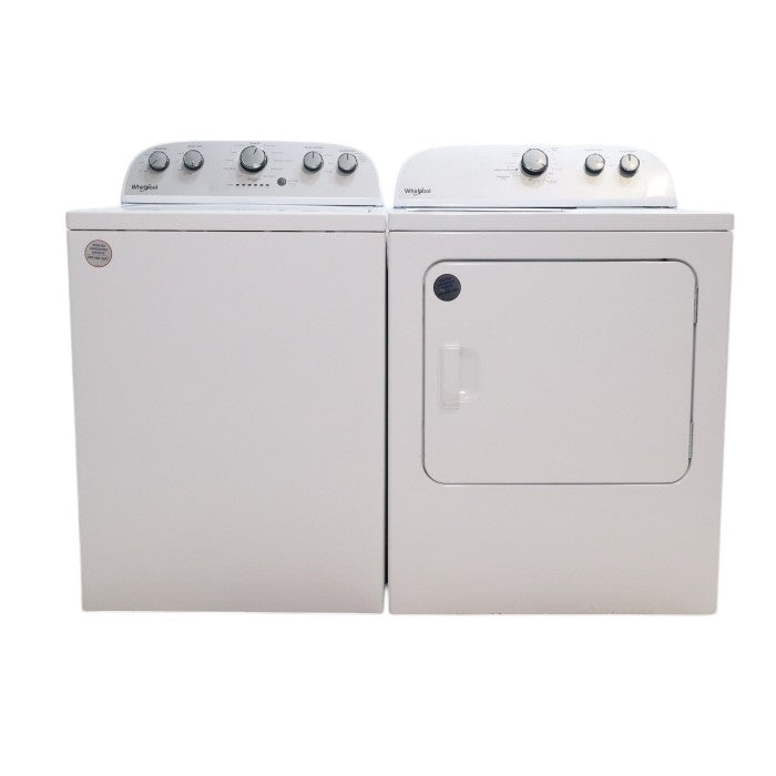 HE Whirlpool 3.5 cu. ft. Top Load Washing Machine with Deep Water Wash and 7 cu. ft. Electric Dryer with AutoDry- Open Box