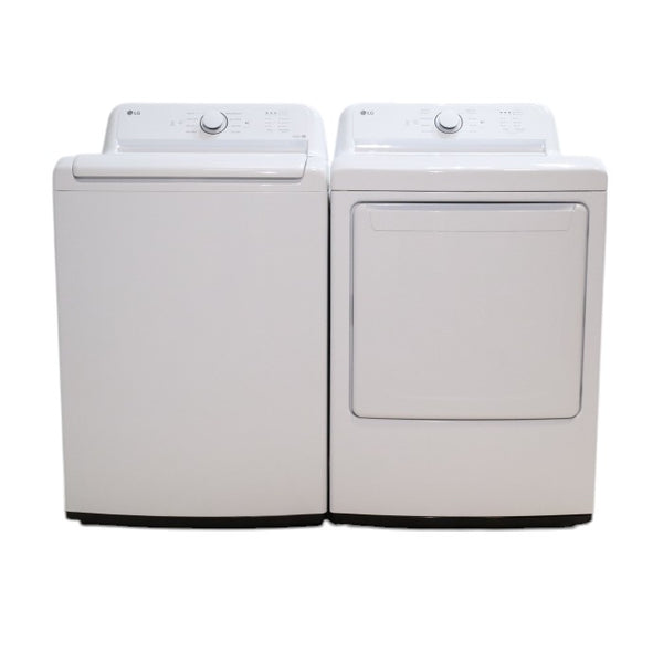 ENERGY STAR LG 4.1 cu. ft. Top Load Washing Machine with 4-Way Agitator and  ENERGY STAR LG 7.3 cu. ft. Electric Dryer with Smart Diagnosis - Open Box