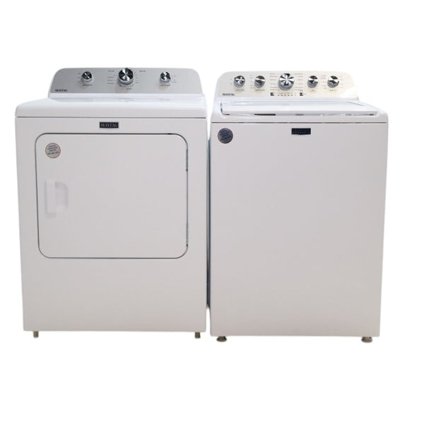 Maytag Top Load 4.7 cu. ft. Agitator Washer with Extra Power and Deep Fill Option and Electric Wrinkle Prevent 7.0 cu. ft Dryer with End of Cycle Signal - Open Box