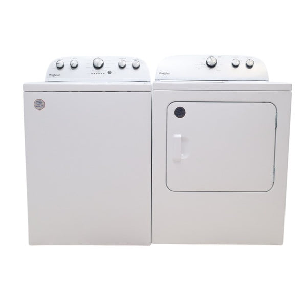 HE Whirlpool 3.5 cu. ft. Top Load Washing Machine with Deep Water Wash and 7 cu. ft. Electric Dryer with AutoDry- Open Box
