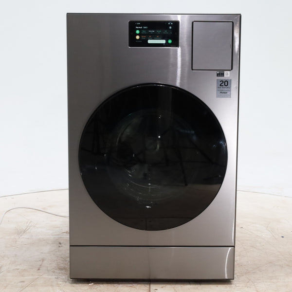 Samsung Bespoke 5.3 cu. ft. Ultra Capacity All-In-One Washer Dryer Combo with Super Speed and Ventless Heat Pump in Dark Steel - Open Box