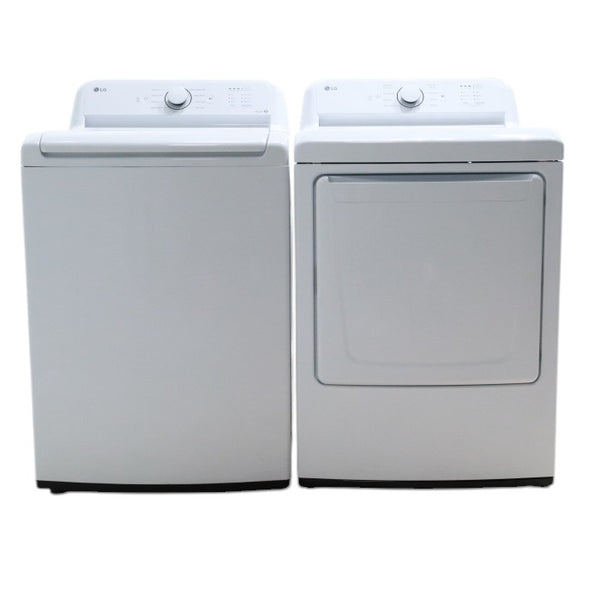 ENERGY STAR LG 4.1 cu. ft. Top Load Washing Machine with 4-Way Agitator and  ENERGY STAR LG 7.3 cu. ft. Electric Dryer with Smart Diagnosis - Open Box