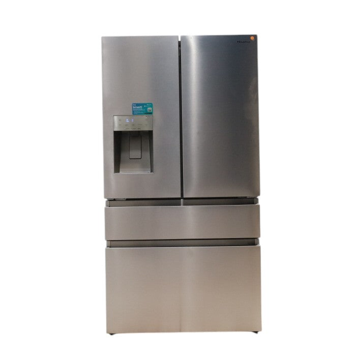 Hisense Stainless Steel PureFlat 25.6-cu ft 4-Door Smart French Door ENERGY STAR Refrigerator with Ice Maker, Water and Ice Dispenser - Open Box