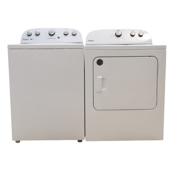 Whirlpool 3.8–3.9 Cu. Ft.  Top Load Washer with  2 in 1 Removable Agitator and Soil Level Selection and Whirlpool 7-cu ft Vented Electric Dryer - Open Box