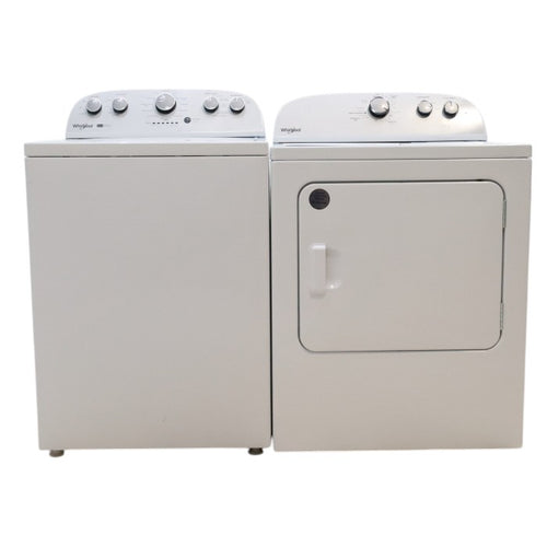 Pictures of Whirlpool 3.8–3.9 Cu. Ft. Top Load Washer with 2 in 1 Removable Agitator and Soil Level Selection and Whirlpool 7-cu ft Vented Electric Dryer - Open Box - Neu Appliance Outlet - Discount Appliance Outlet in Austin, Tx