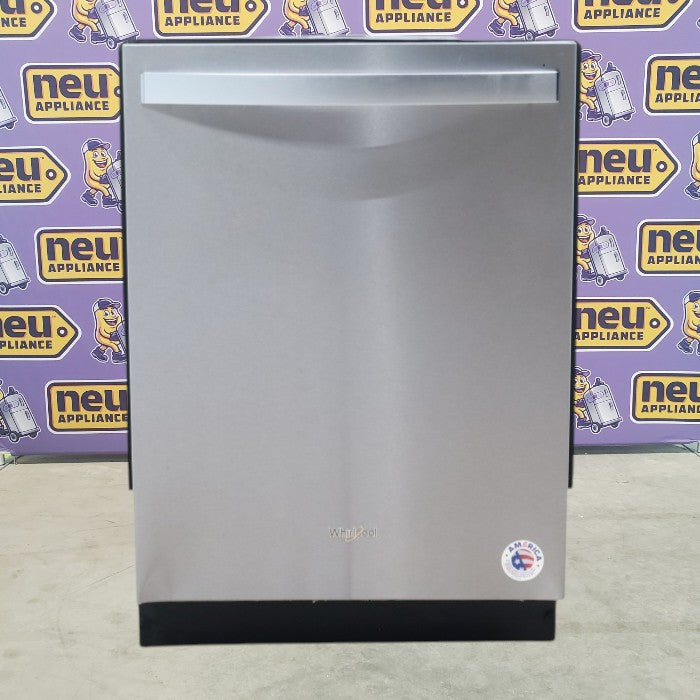 Pictures of Whirlpool Fingerprint Resistant Stainless Steel 44 dBA ADA Compliant Dishwasher Flush with Cabinets with 3rd Rack - Open Box - Neu Appliance Outlet - Discount Appliance Outlet in Austin, Tx
