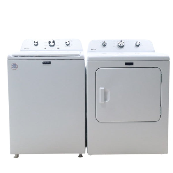 Maytag 4.5 cu. ft. Top Load Washer with Power Agitator and 7.0 cu. ft. Electric Dryer with Reversible Door - Scratch & Dent - Minor