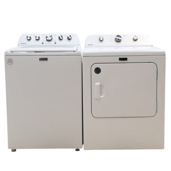 Maytag Top Load 4.7 cu. ft. Agitator Washer with Extra Power and Deep Fill Option and Electric Wrinkle Prevent 7.0 cu. ft Dryer with End of Cycle Signal - Scratch & Dent - Minor