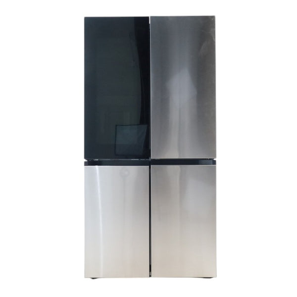 Stainless Steel Samsung Bespoke Counter-depth 22.5-cu ft 4-Door Smart French Door ENERGY STAR Refrigerator with Dual Ice Maker and Water Dispenser and Door within Door - Scratch & Dent - Minor