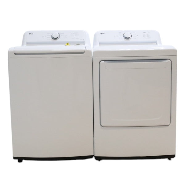 ENERGY STAR LG 4.1 cu. ft. Top Load Washing M0achine with 4-Way Agitator and  ENERGY STAR LG 7.3 cu. ft. Electric Dryer with Smart Diagnosis - Scratch & Dent - Minor