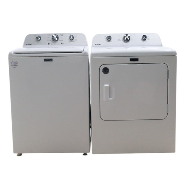 Maytag 4.5 cu. ft. Top Load Washer with Power Agitator and 7.0 cu. ft. Electric Dryer with Reversible Door - Scratch & Dent - Minor
